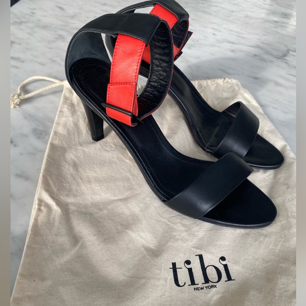Tibi Women's Black and Red Heels
